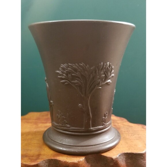 Rare 1960s Wedgwood Black Basalt Jasperware Cup 3.75" High 3.25" Diameter - Picture 1 of 5